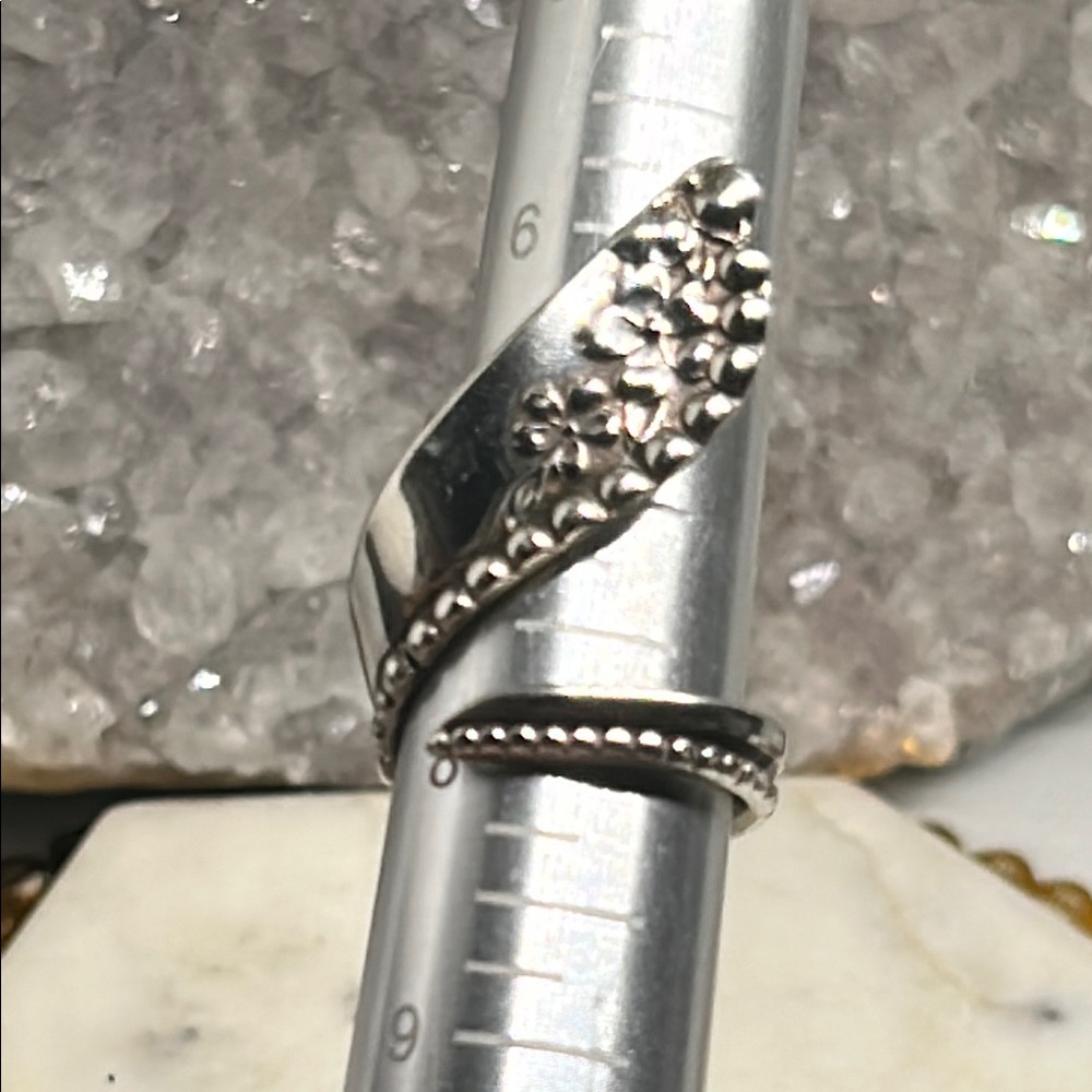 Sterling Plated Silverware Wrap Ring - image 4